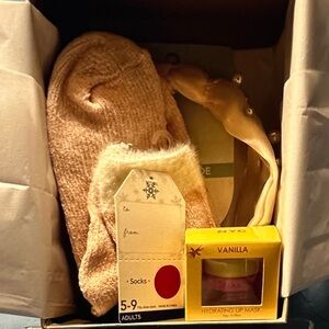 Valentine 💝 gift Cozy Pink Socks and Hydrating Lip Mask Set